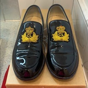 Christian Louboutin black paten loafers size 36